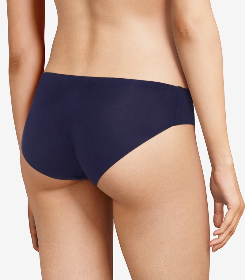 Chantelle Softstrech C26430 Bikini Slip sans coutures bleu marine invisible confort légèreté nylon  - Voir en grand
