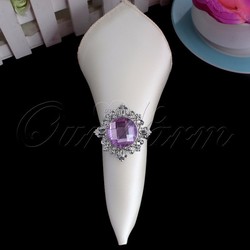 Rond de Serviette 'Diamant' Violet - La Grce Gourmande
