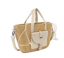 DAR-TZ-01  SAC A MAIN COTON ET SYNTHE LIGNE DARIO - Maroquinerie Diot Sellier