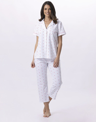  Le Chat Amore 706 Pyjama chemisier avec des coeurs - Un Temps Pour Elle - Lingerie