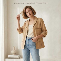 VESTE CAMEL SAHARIENNE EVA KAYAN  - ANN'MODE 