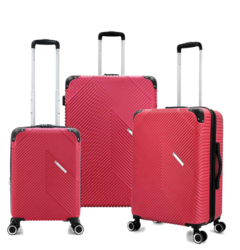 338/3 VALISE EXTENSIBLE ABS 55.66.76 CM LYS ROUGE - Maroquinerie Diot Sellier