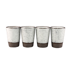 Ensemble de 4 tasses  th blanches  - Comptoir du Japon