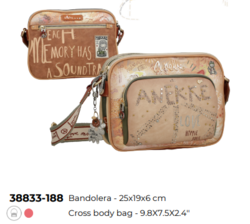 38833-188 SAC BANDOULIERE ANEKKE COLLECTION Peace & Love - Maroquinerie Diot Sellier