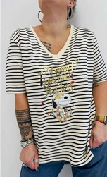 T-SHIRT OVERSIZE SNOOPY MINA ROSA - ANN'MODE 