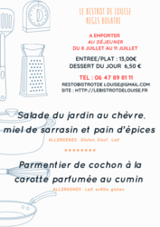 A EMPORTER  - LE BISTROT DE LOUISE