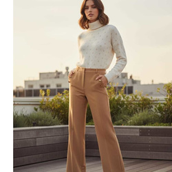 PANTALON FLUIDE DTAILS BOUTONS EVA KAYAN  - ANN'MODE 