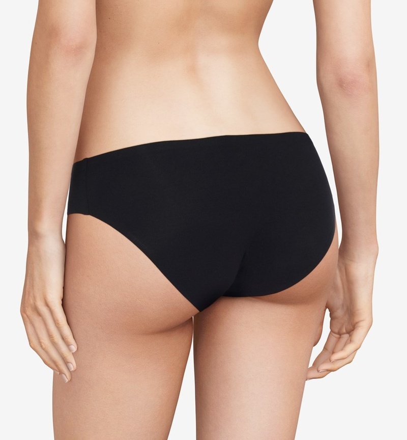 Chantelle Softstrech C26430 Bikini Slip sans coutures noir invisible confort légèreté nylon coton - Voir en grand