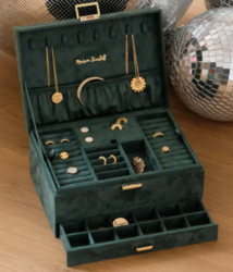 DENISE - Boite  bijoux SCARLETT VELOURS - Maroquinerie Diot Sellier