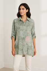CHEMISE OVERSIZE IMPRIME  - ANN'MODE 