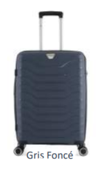 2435/55 VALISE EXTENSIBLE CABINE 55CM LYS GRIS FONCE - Maroquinerie Diot Sellier