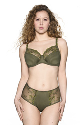 Louisa Bracq Elise Culotte haute  Broderie vert - Un Temps Pour Elle - Lingerie