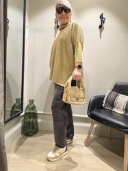 PULL COL ROULE BRONZE EFFET METALISEE EVA KAYAN - ANN'MODE 