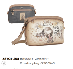 38703-258 SAC BANDOULIERE 3 COMP ANEKKE COLLECTION Hollywood - Maroquinerie Diot Sellier