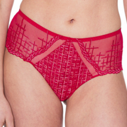  Louisa Bracq Tweegy Shorty Broderie effet paillette rouge - Un Temps Pour Elle - Lingerie