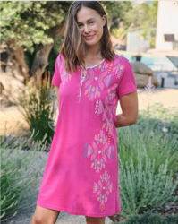 Massana chemise de nuit L257201 100% Coton rose - Un Temps Pour Elle - Lingerie