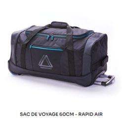 275024 SAC CHARTER BAG NOIR ET BLEU RAPID AIR - Maroquinerie Diot Sellier