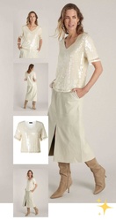 TOP � SEQUINS �CRU YEST  - ANN'MODE 