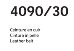 CEINTURE 4090/30 EN CUIR MANNA - Maroquinerie Diot Sellier