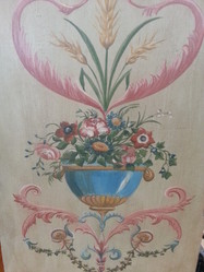 Peinture sur panneau en bois avec motif floral - L'ATELIER DU FENNEC