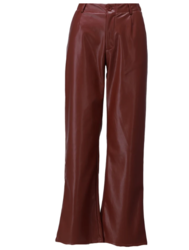 PANTALON SIMILI CUIR BORDEAUX KDESIGN  - ANN'MODE 