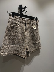 SHORT EN JEAN LOPARD -FOLYROSE- - ANN'MODE 