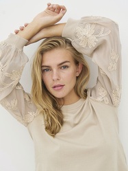 PULL MANCHES BROD�ES NU DENMARK  - ANN'MODE 