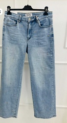 JEAN STRETCH JAMBES LARGES BRODÉ COEUR ANN MODE DIJON - ANN'MODE 