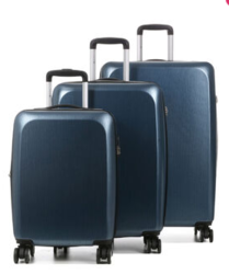 379/55 VALISE BLEU LYS BERGEN 55 CM - Maroquinerie Diot Sellier