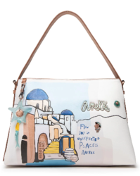 34742-166 SAC AVEC BANDOULLIERE ANEKKE SUNRISE MEDITERRANEAN - Maroquinerie Diot Sellier