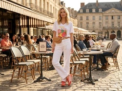 PANTALON BLANC EVA KAYAN - ANN'MODE 