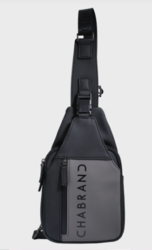 Sacoche verticale ( body bag ) en toile  - " Chabrand " . - CHABRAND