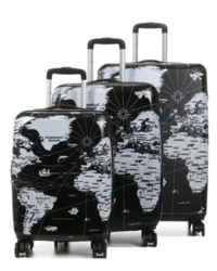 380/75 VALISE LYS MAPPEMONDE MOYEN MODELE 75 CM - Maroquinerie Diot Sellier