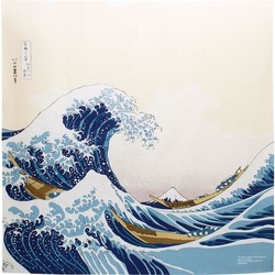 Furoshiki 105cm, carr de tissu japonais,  Hokusai Kanagawa - Comptoir du Japon