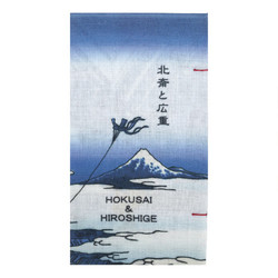 Livre en tissu tenugui "Hokusai et Hiroshige" - Comptoir du Japon