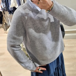 PULL RAS DU COU DTAIL POINTILLS MAUD ET SACHA - ANN'MODE 
