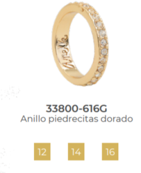 33800-616G BAGUE GOLD ANEKKE EPUISE - Maroquinerie Diot Sellier