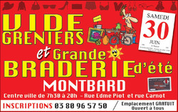 GRANDE BRADERIE et VIDE GRENIER organiss par l'UCAM  - UCAM : Union Commerciale de Montbard
