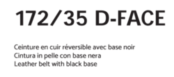 CEINTURE 172/35 D-FACE EN CUIR MANNA - Maroquinerie Diot Sellier