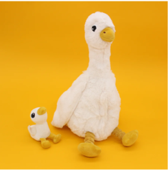 76000 : PELUCHE OIE JEBONGOU MAMAN ET SON BEBE BLANC - LES P - Maroquinerie Diot Sellier