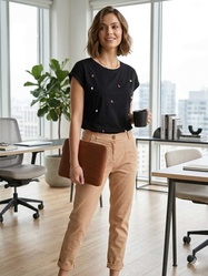 TEE SHIRT BIJOUX STRASS CERISES ET PERLES LOKITA MILANO  - ANN'MODE 