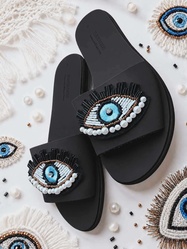 Sandales 'Oeil du Bonheur' Perles - La Gr�ce Gourmande