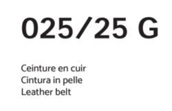CEINTURE 25/25G EN CUIR MANNA - Maroquinerie Diot Sellier