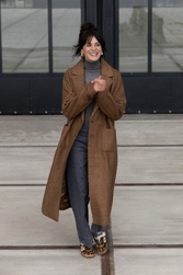MANTEAU LONG CAMEL YEST  - ANN'MODE 