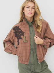 VESTE BOMBER CARREAUX NU DENMARK  - ANN'MODE 