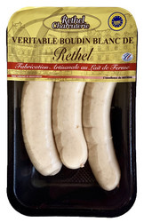Boudin blanc de Rethel nature IGP 3 portions 350gr - LEPY 