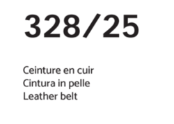 CEINTURE 328/25 EN CUIR MANNA - Maroquinerie Diot Sellier