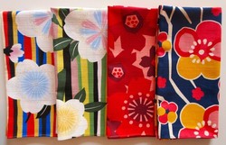 Furoshiki, carr de tissu japonais - Fleurs - Comptoir du Japon