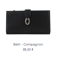 22608 LIGNE BETH COMPAGNON CUIR - Maroquinerie Diot Sellier