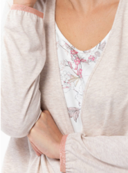Le Chat Kelly 112 Pyjama en coton et modal ivoire - Un Temps Pour Elle - Lingerie